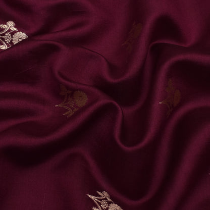 Maroon Color Munga Brocade Fabric