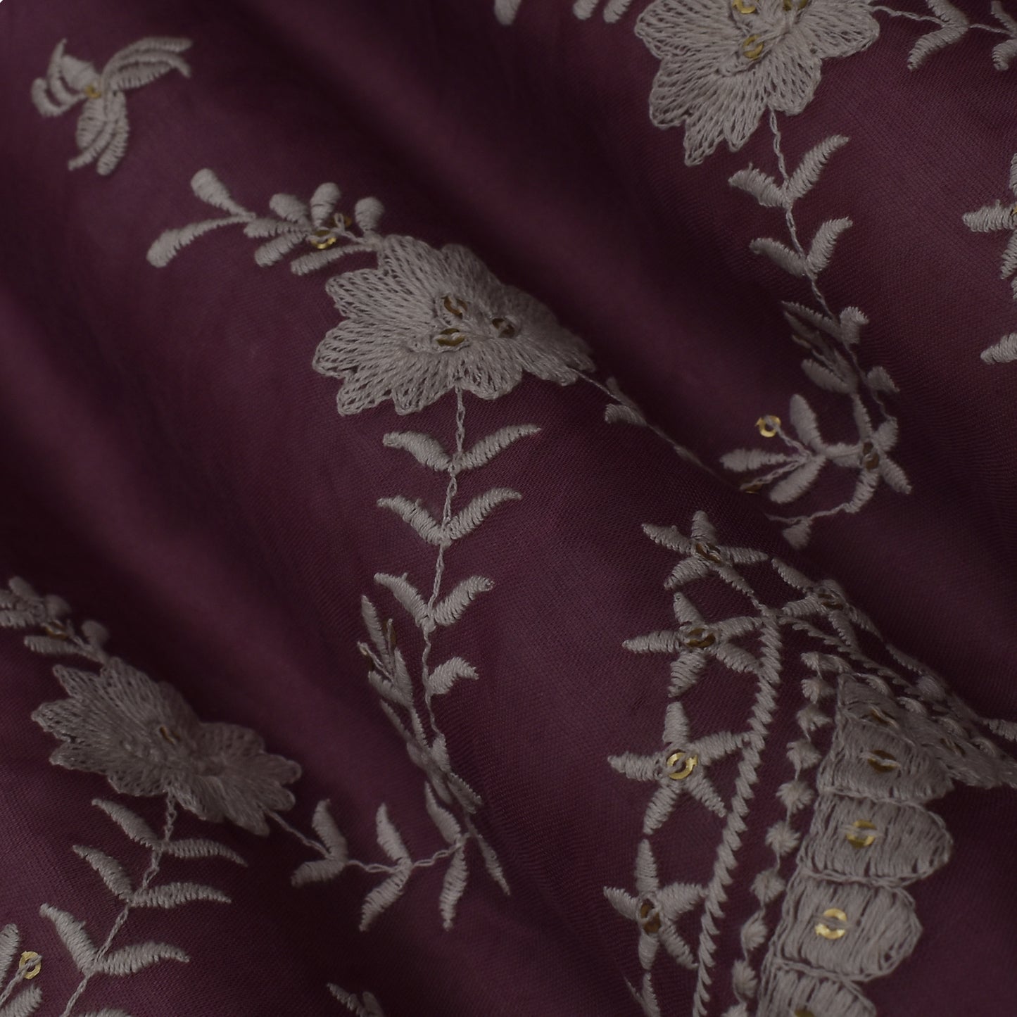 Colored Color Cotton Embroidery Fabric