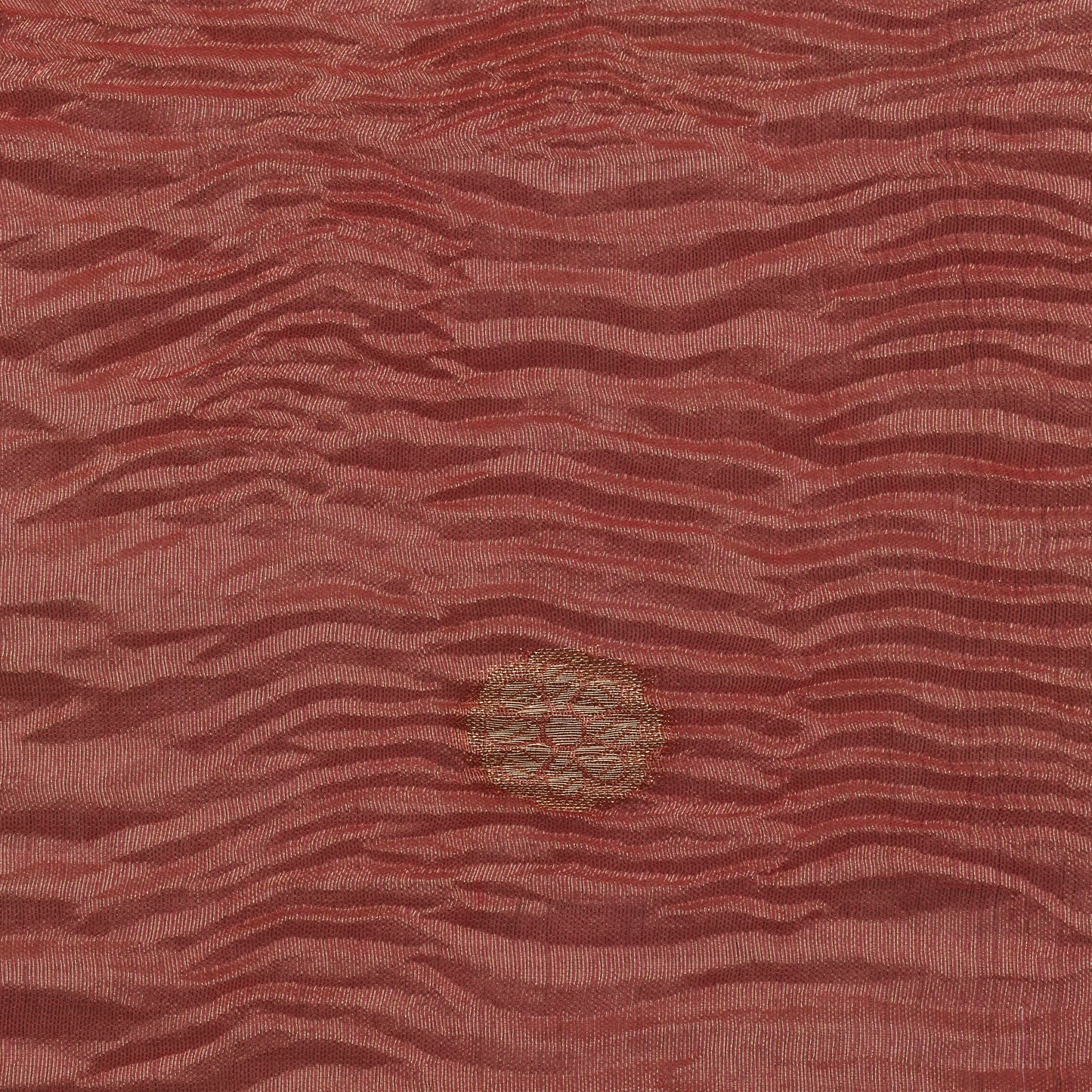 Copper Rust Color Crush Tissue Booti Fabric