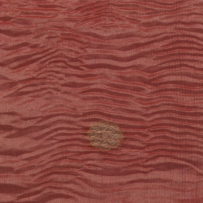 Copper Rust Color Crush Tissue Booti Fabric