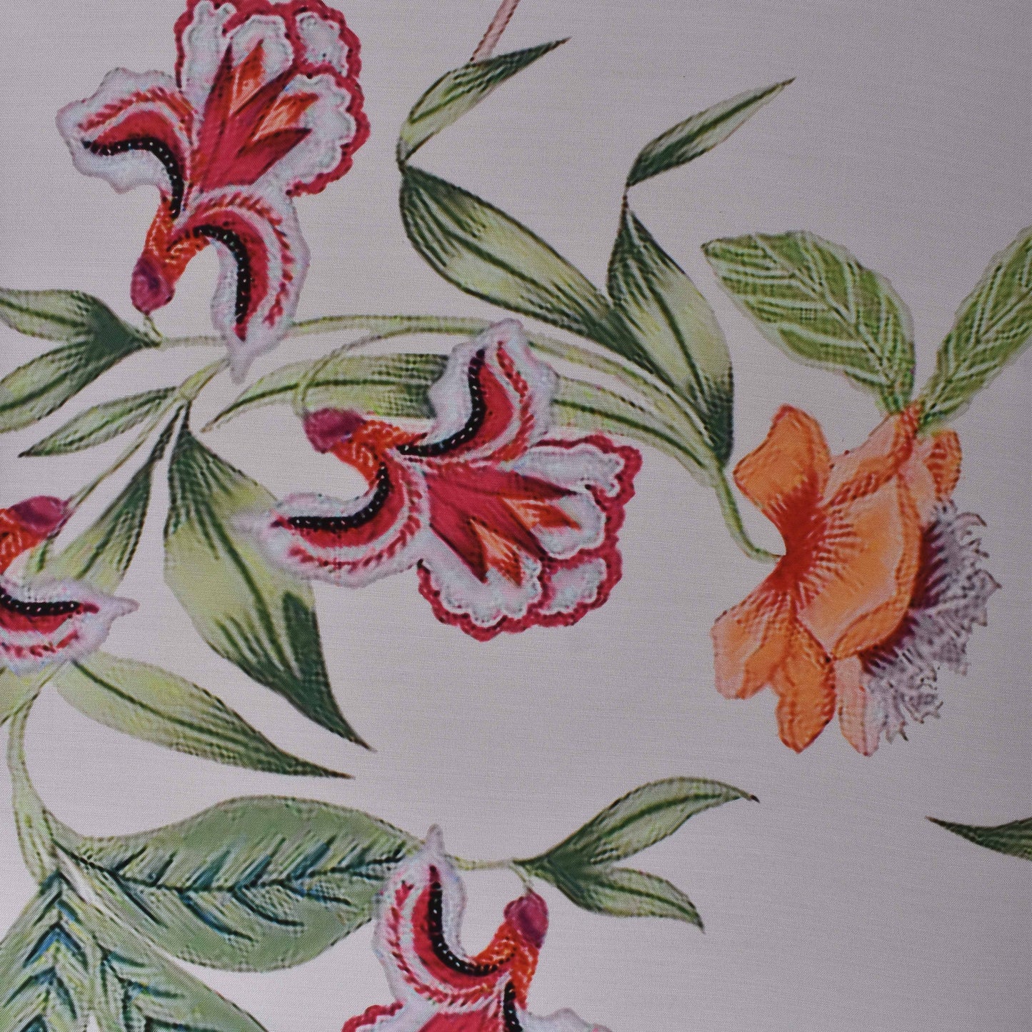 Colored Reyon Print Fabric