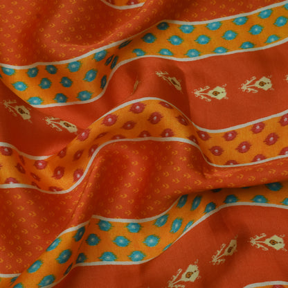 Multi Color Modal Satin Print Fabric