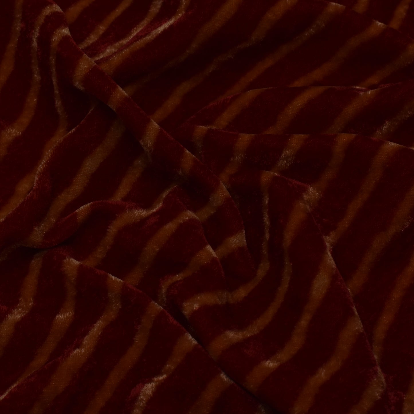 Neon Color Silk Velvet Print Fabric