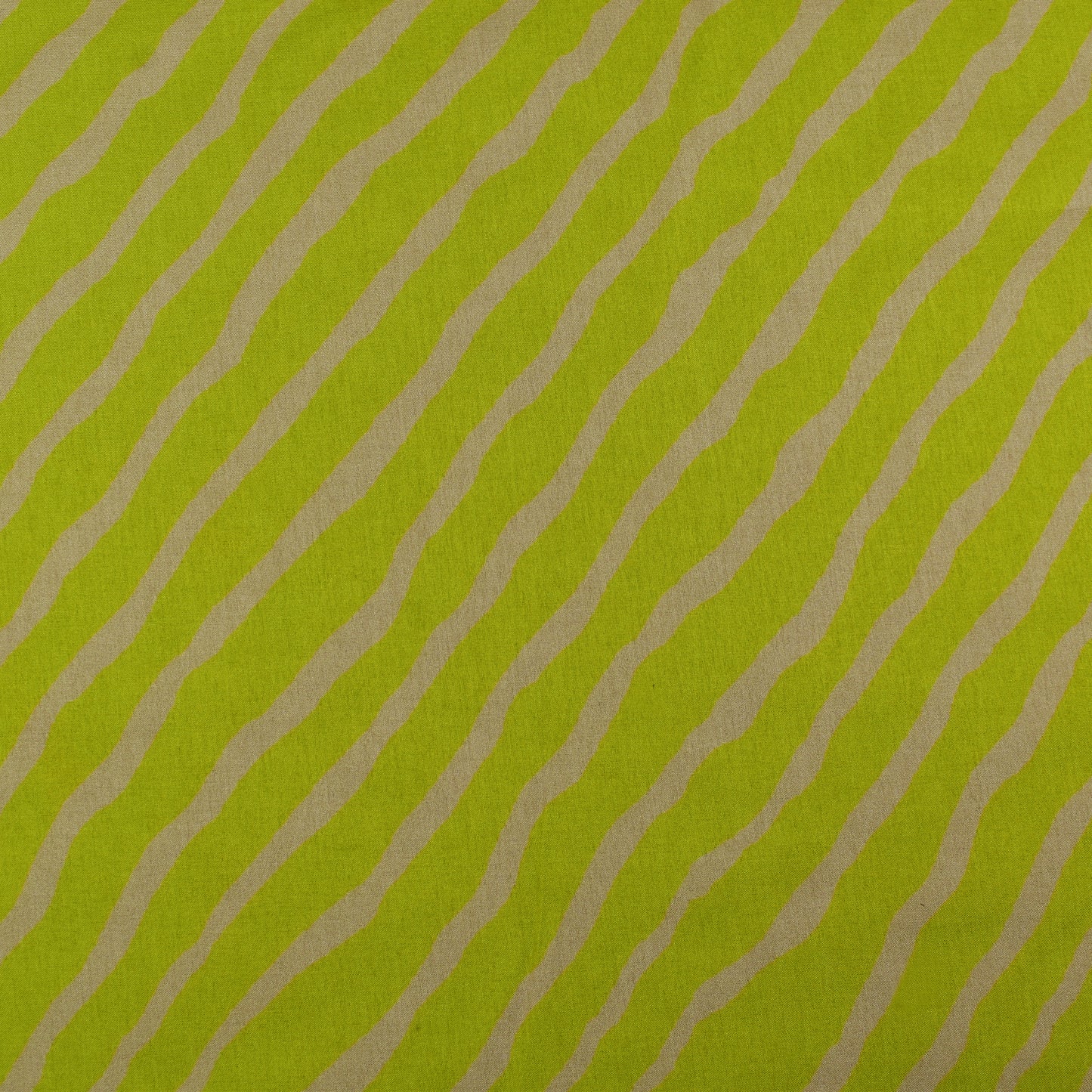 Lemon Color Slub Tussar Print Fabric