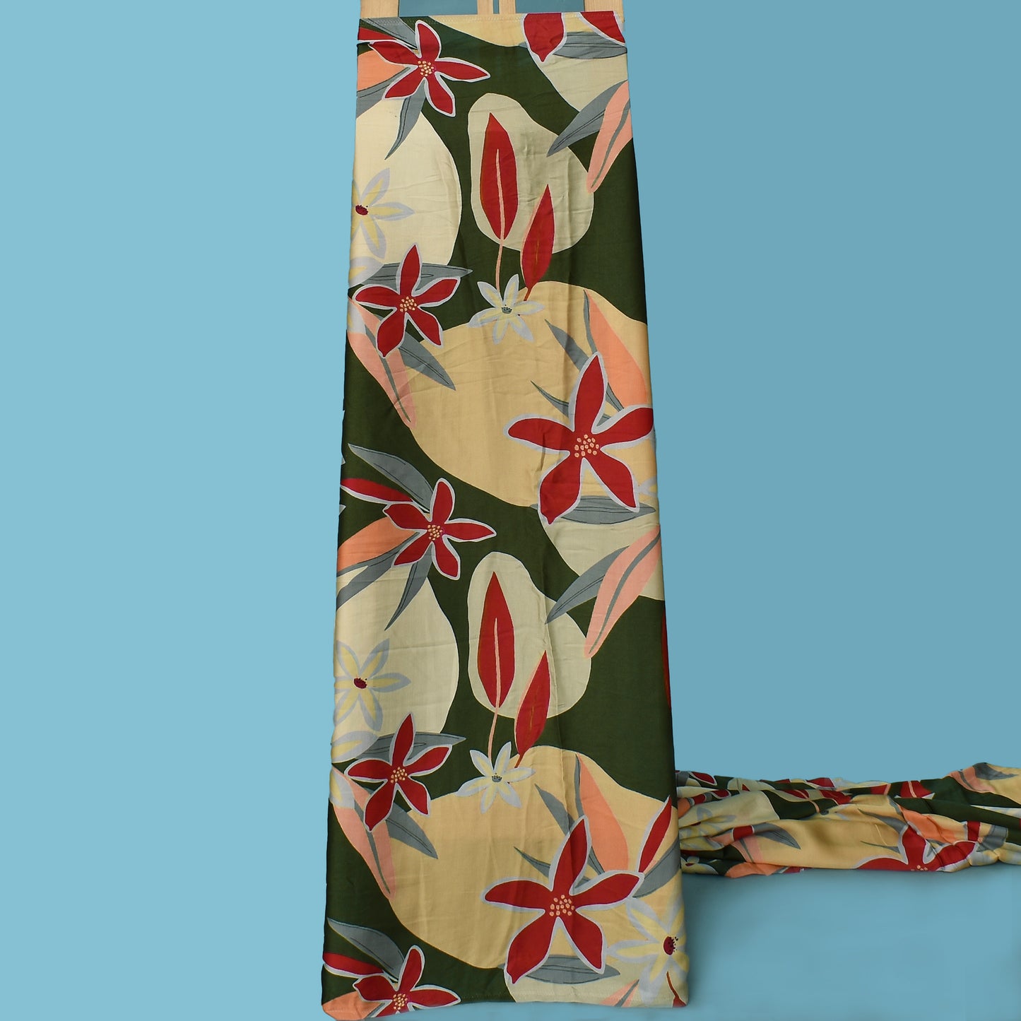 Multi Color Modal Satin Print Fabric