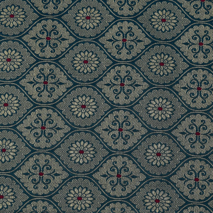 Pea Cock Blue Color Katan Meena Brocade Fabric