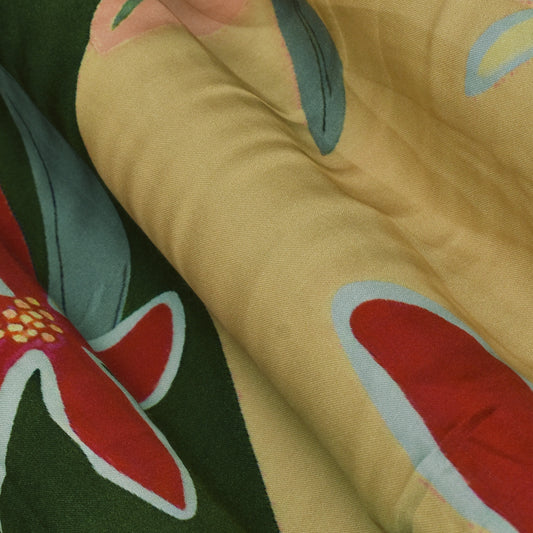 Multi Color Modal Satin Print Fabric