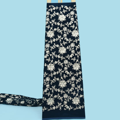 Velvet Sequins Embroidery Fabric