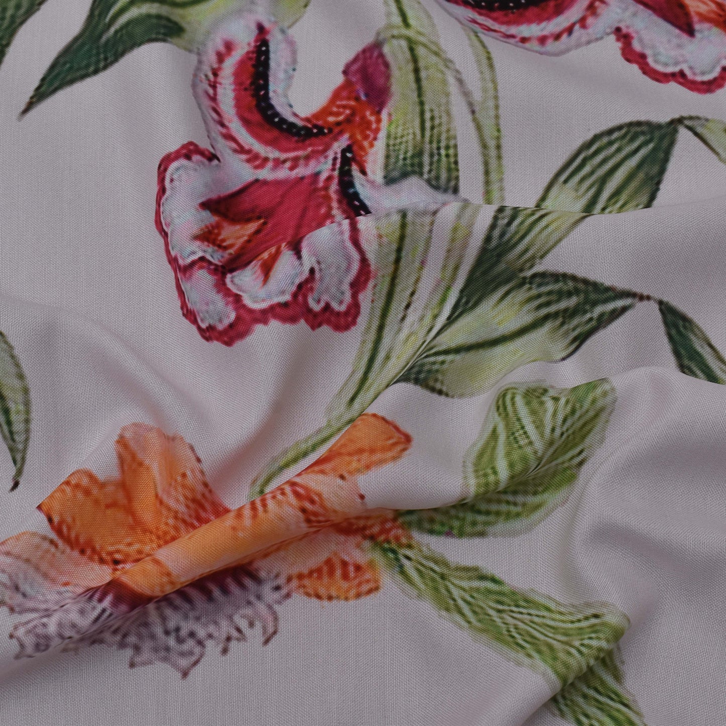 Colored Reyon Print Fabric