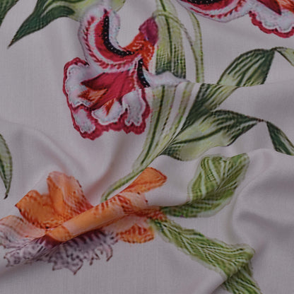 Colored Reyon Print Fabric