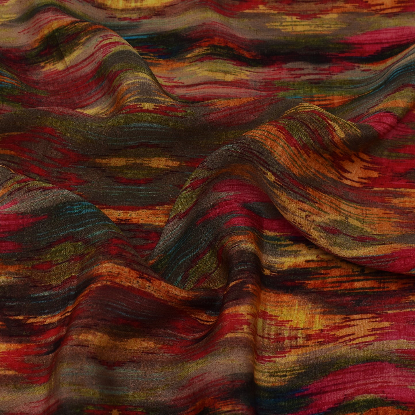 Multi Color Crepe Print Fabric