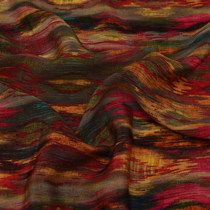 Multi Color Crepe Print Fabric