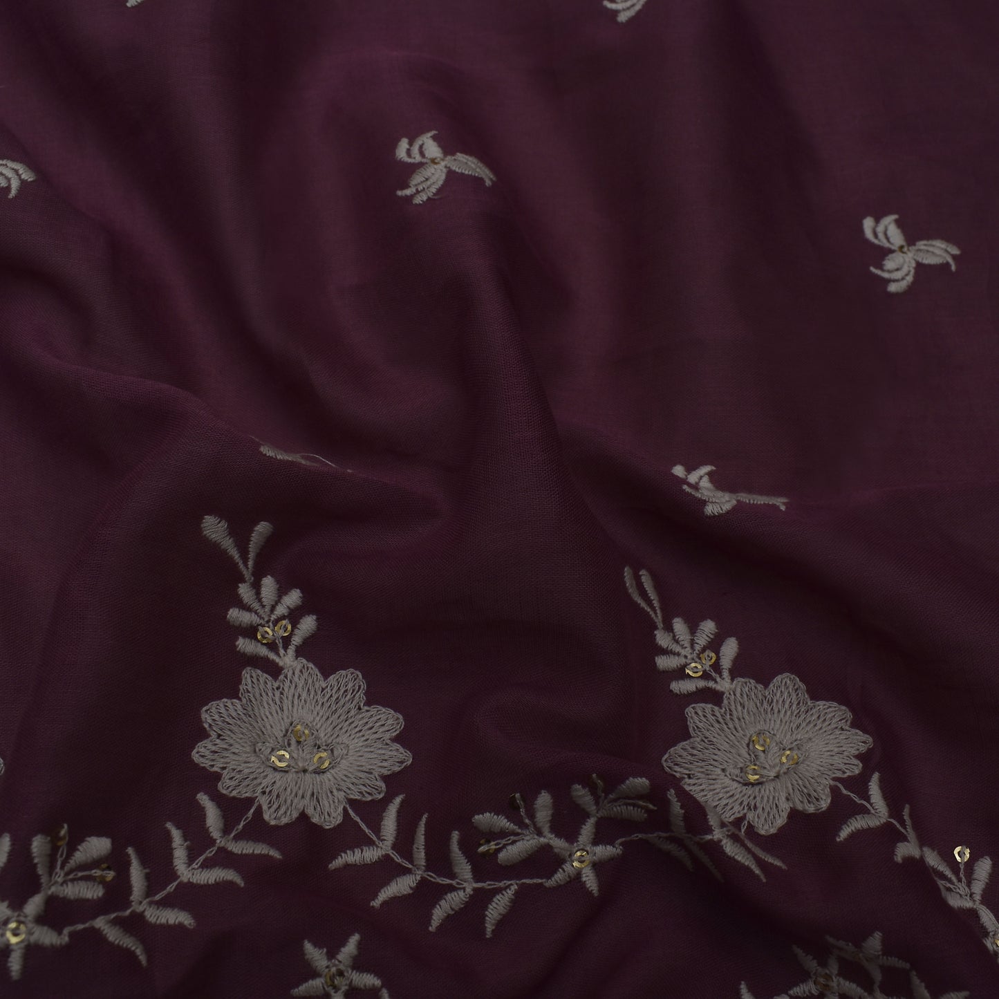 Colored Color Cotton Embroidery Fabric