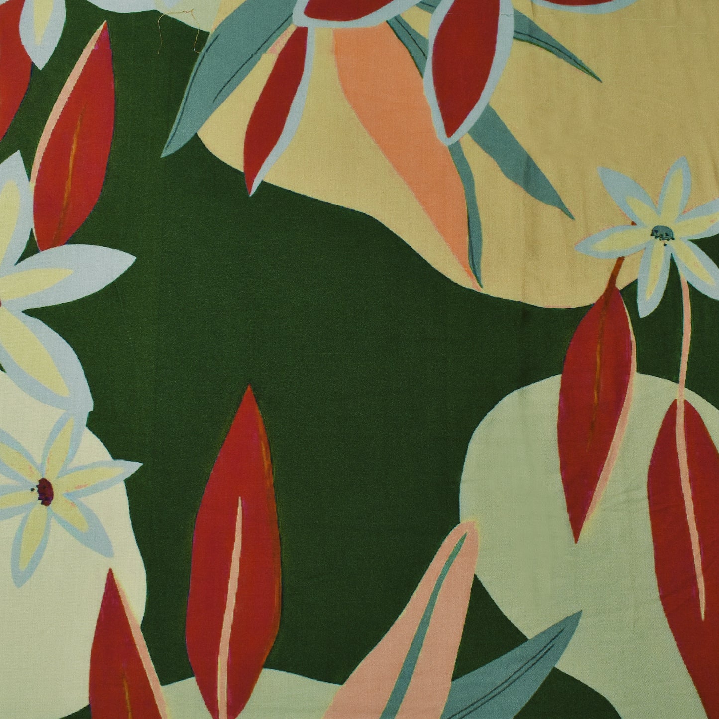 Multi Color Modal Satin Print Fabric