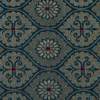 Pea Cock Blue Color Katan Meena Brocade Fabric