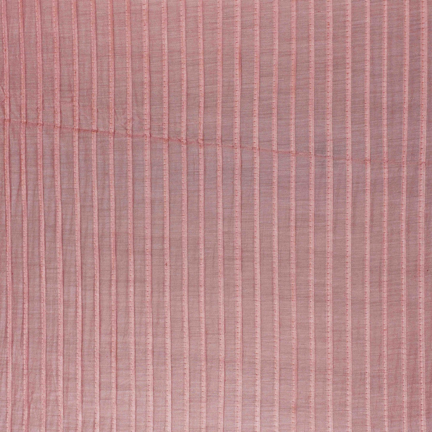 Gajri Color Chanderi Stripe Embroidery Fabric