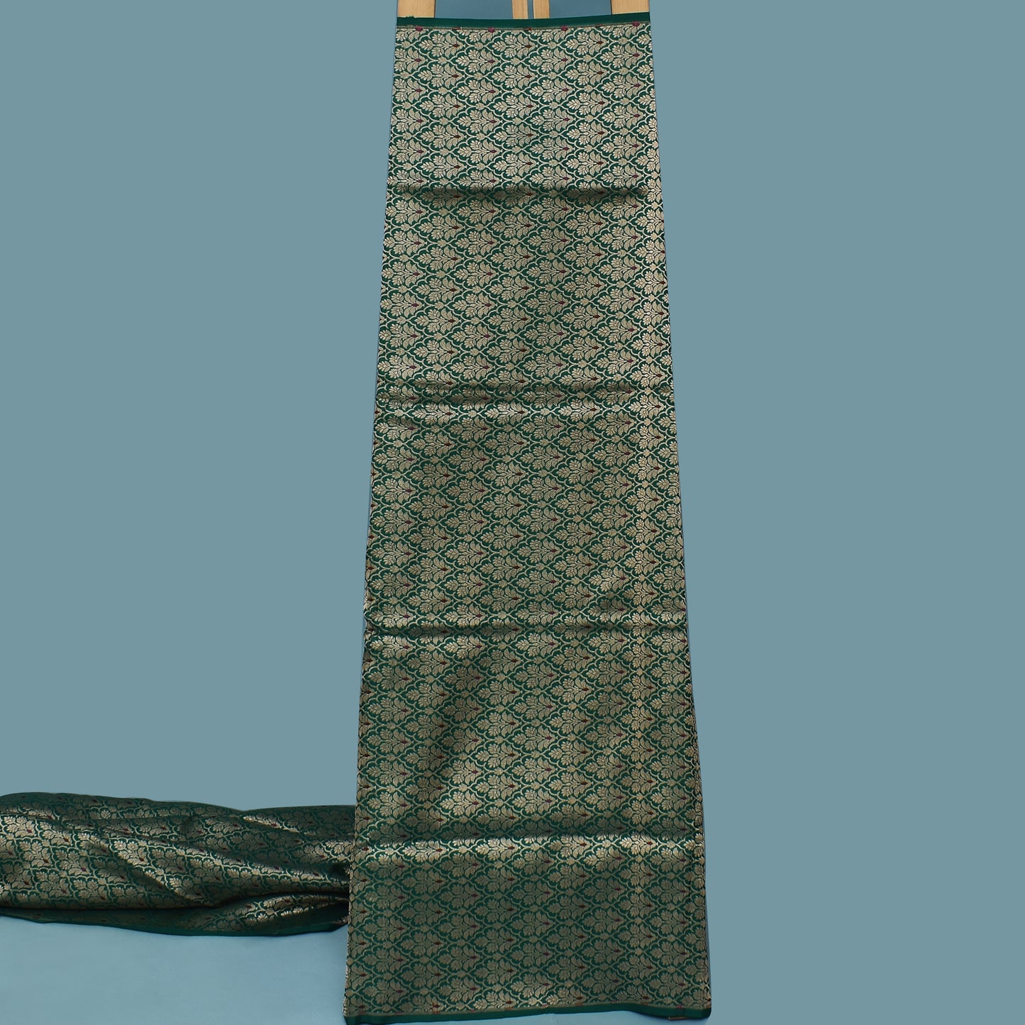 Green Color Brocade Fabric