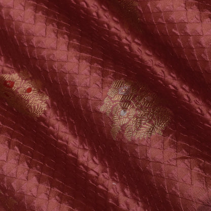 Onion Color Brocade Fabric