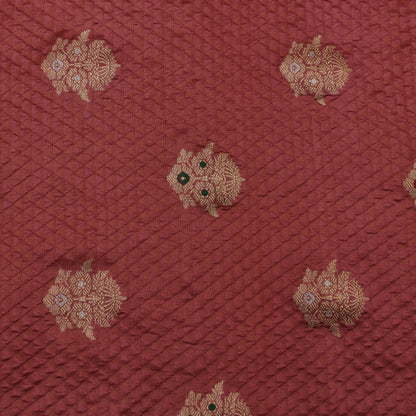 Onion Color Brocade Fabric