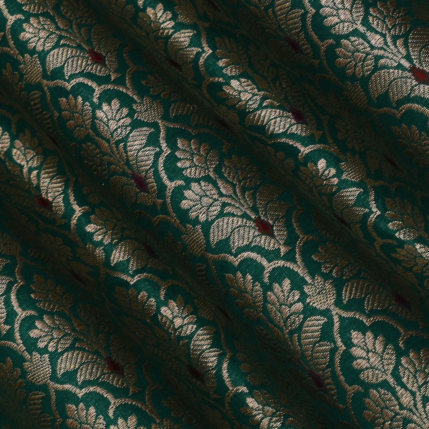 Green Color Brocade Fabric