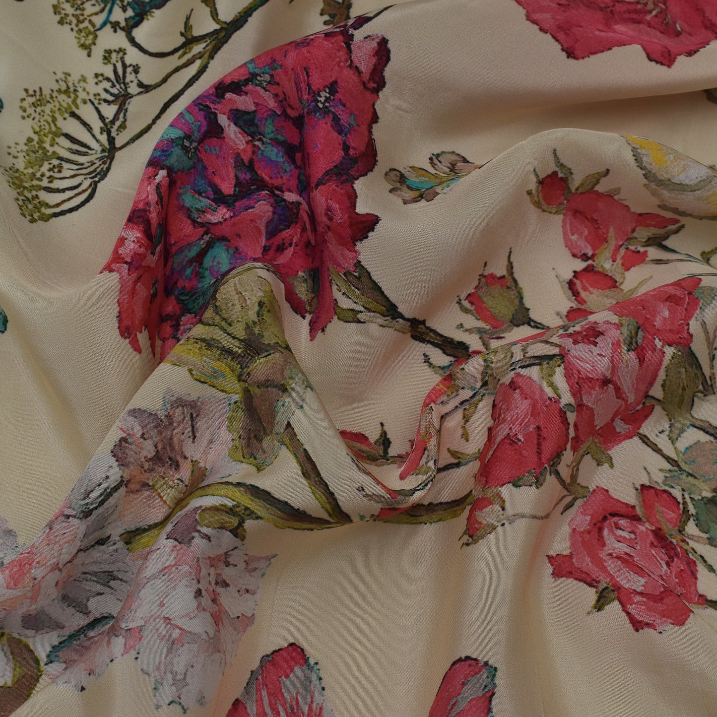 Multi Color Crepe Print Fabric