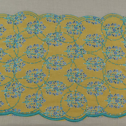 Off White Color Kora Cotton Plazo Fabric