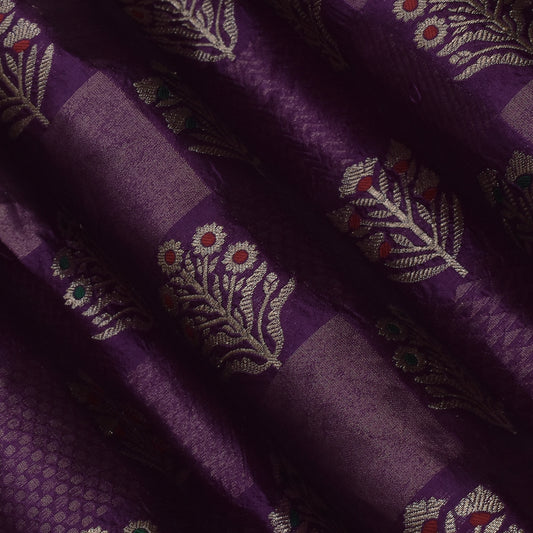 Purple  Color Brocade Fabric