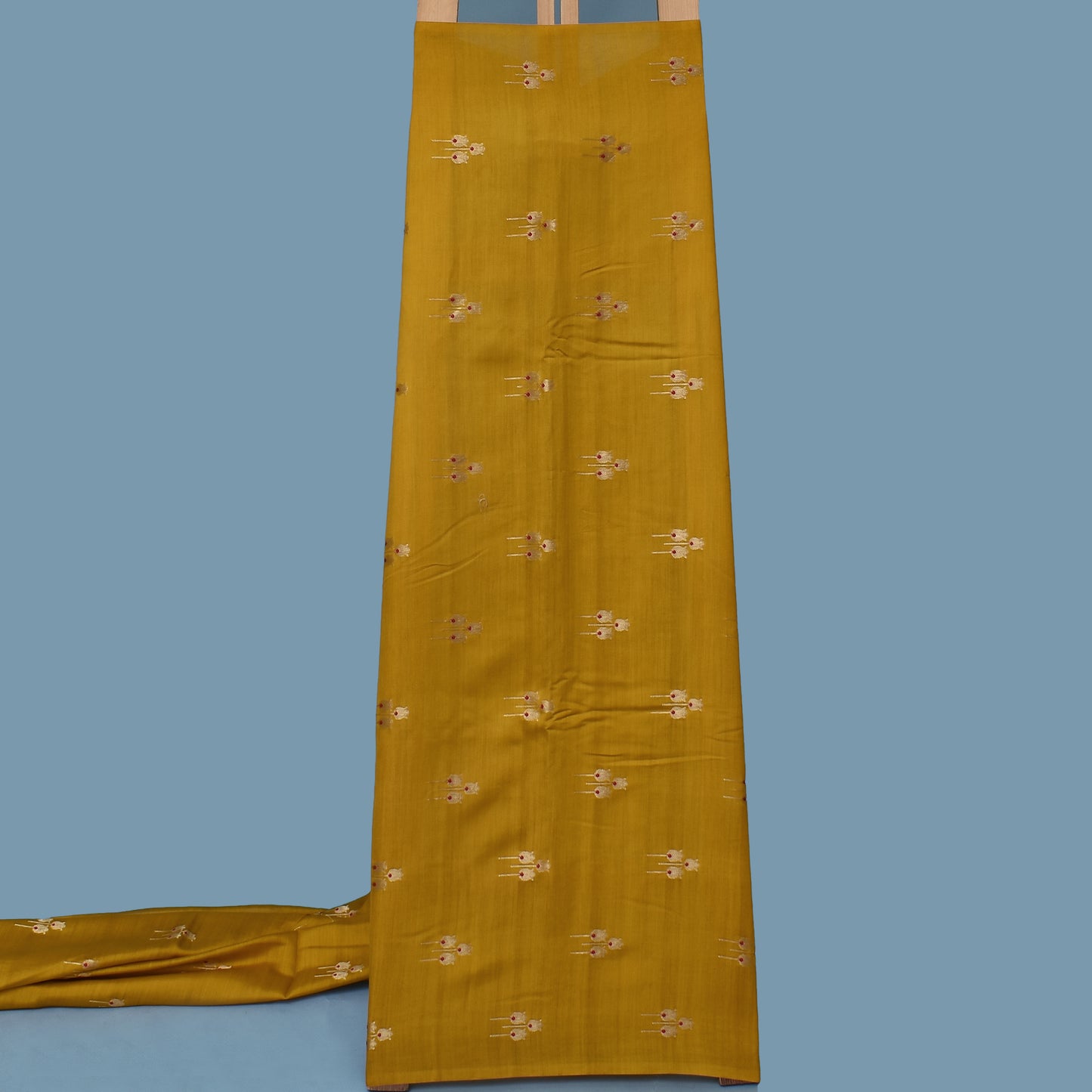 Mustard Color Munga Brocade Fabric