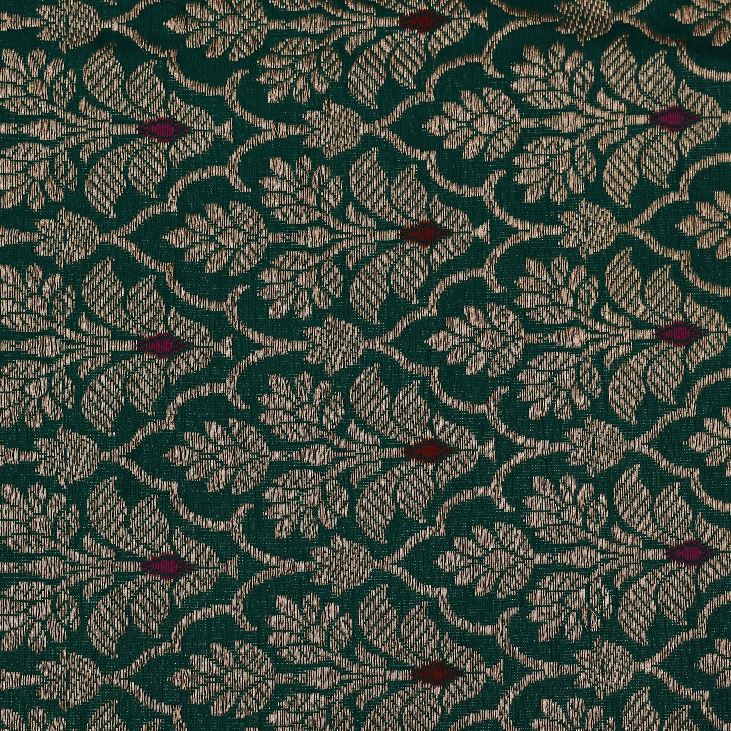 Green Color Brocade Fabric