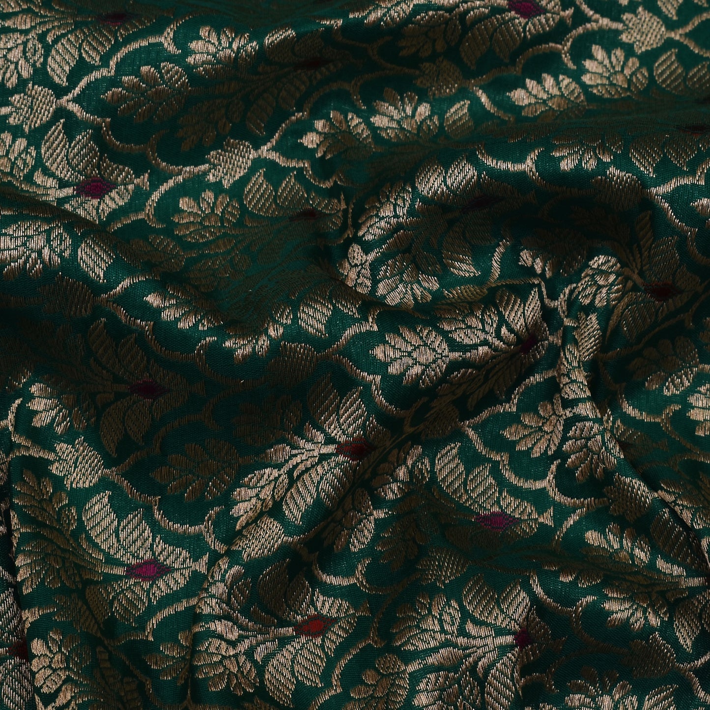 Green Color Brocade Fabric
