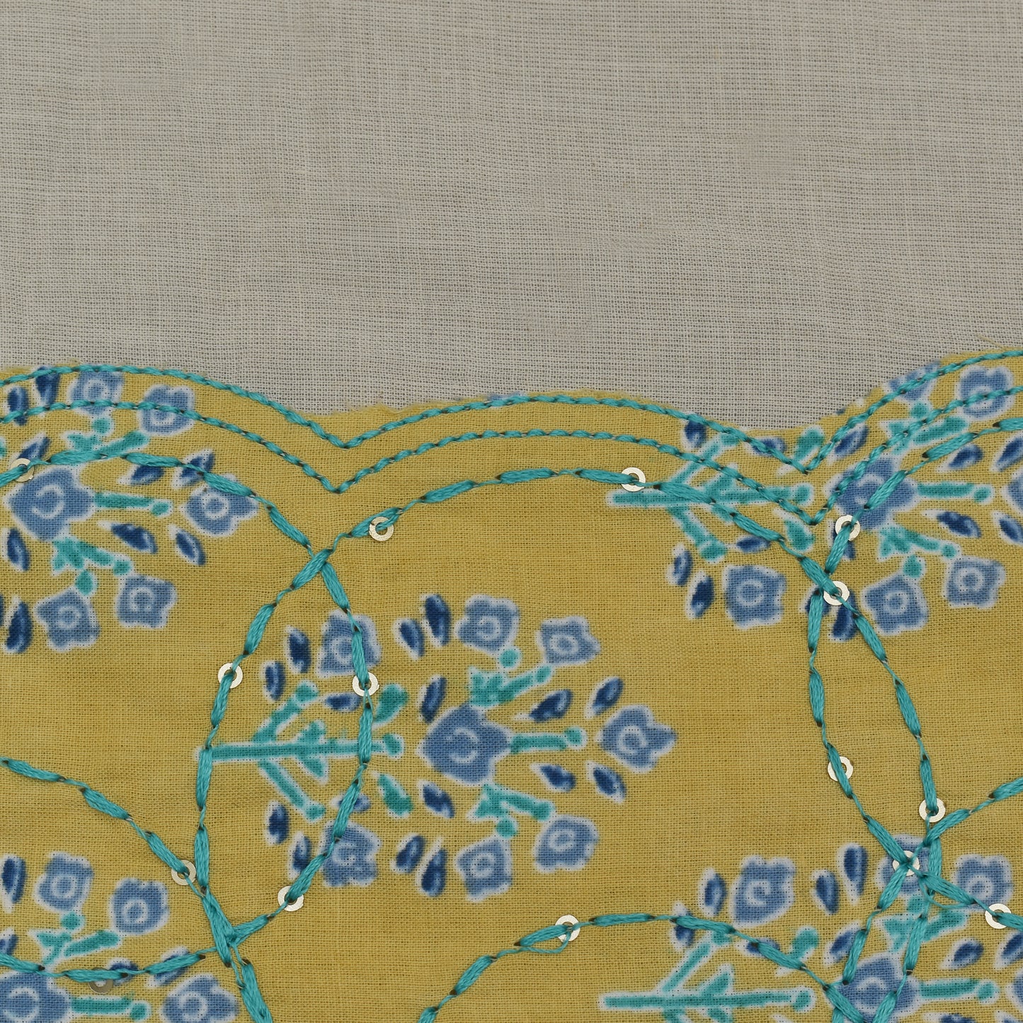 Off White Color Kora Cotton Plazo Fabric