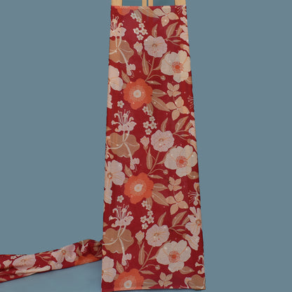 Multi Color Mulmul Print Booti Fabric