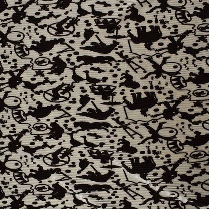 Multi Colored Crush Satin Print Fabric