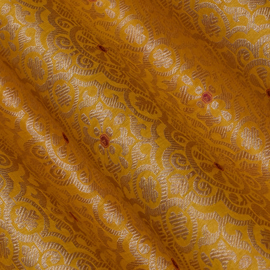 Yellow Color Brocade Fabric