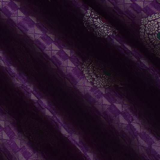 Purple Color Brocade Fabric