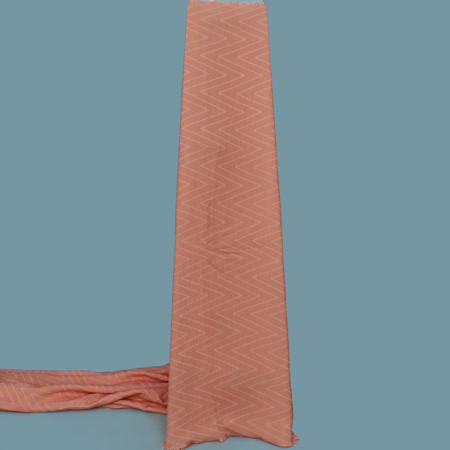 Peach Color Crush Satin  Georgette  Fabric