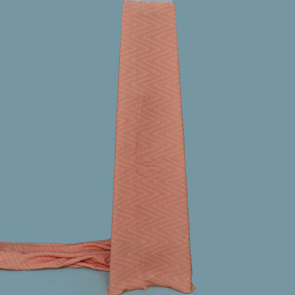 Peach Color Crush Satin  Georgette  Fabric