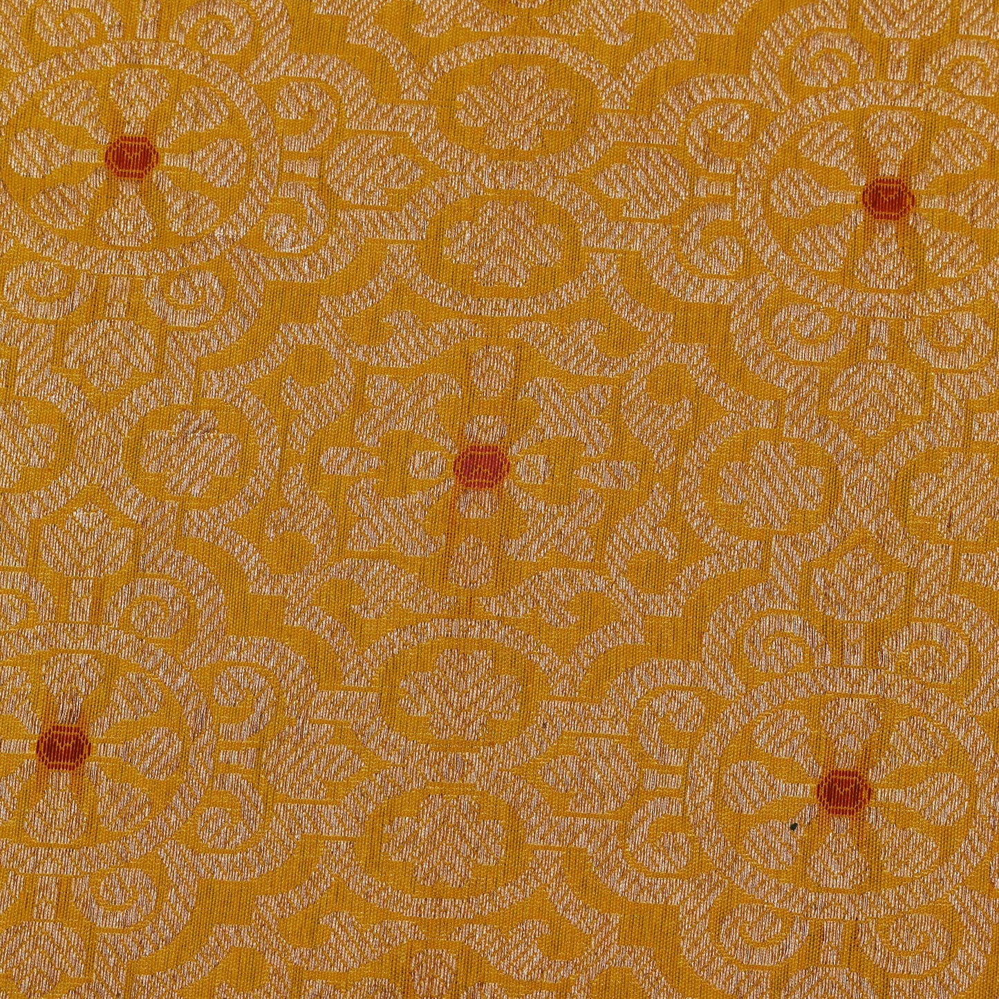 Yellow Color Brocade Fabric