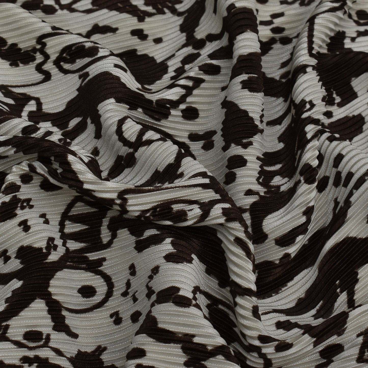 Multi Colored Crush Satin Print Fabric