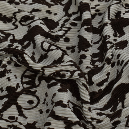 Multi Colored Crush Satin Print Fabric