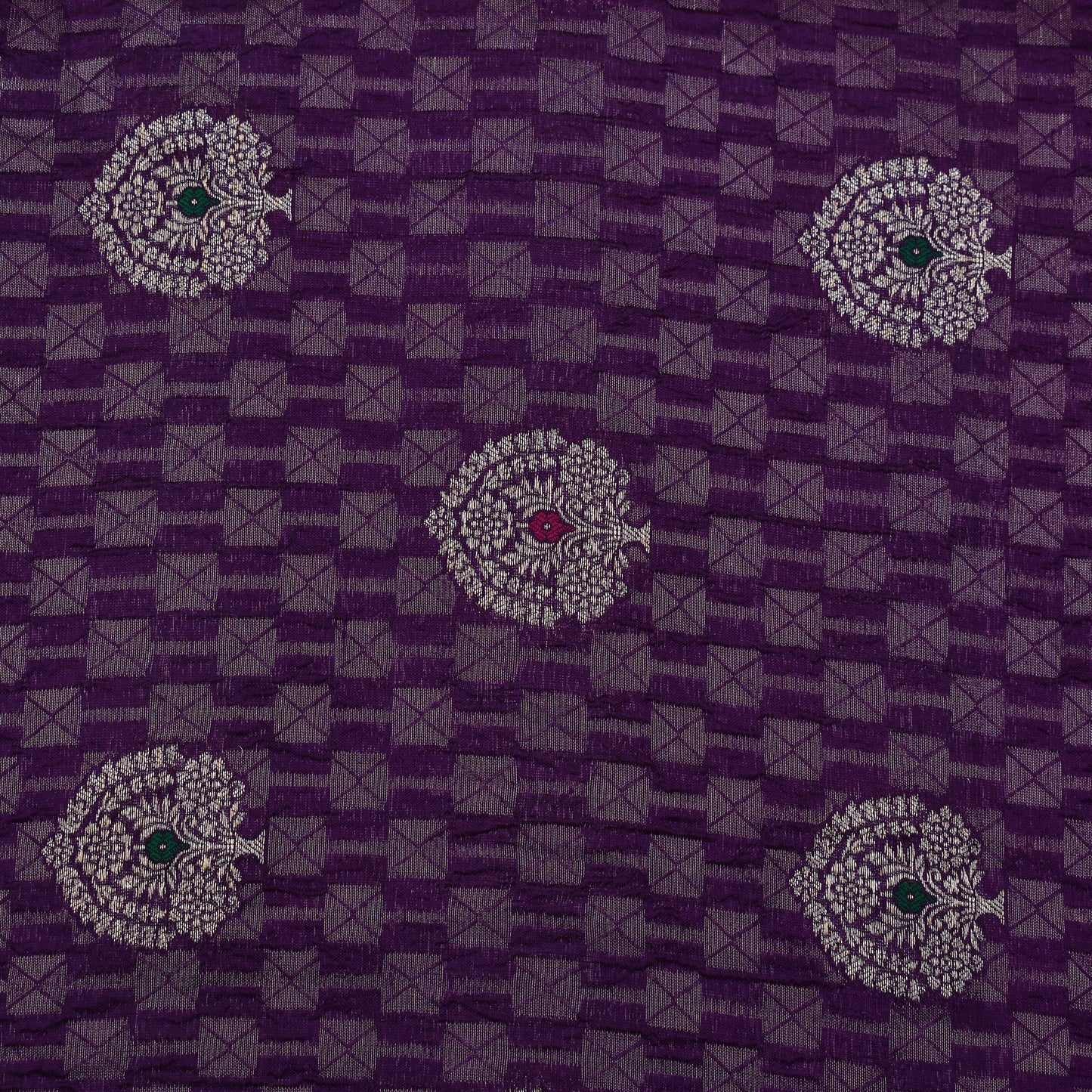 Purple Color Brocade Fabric