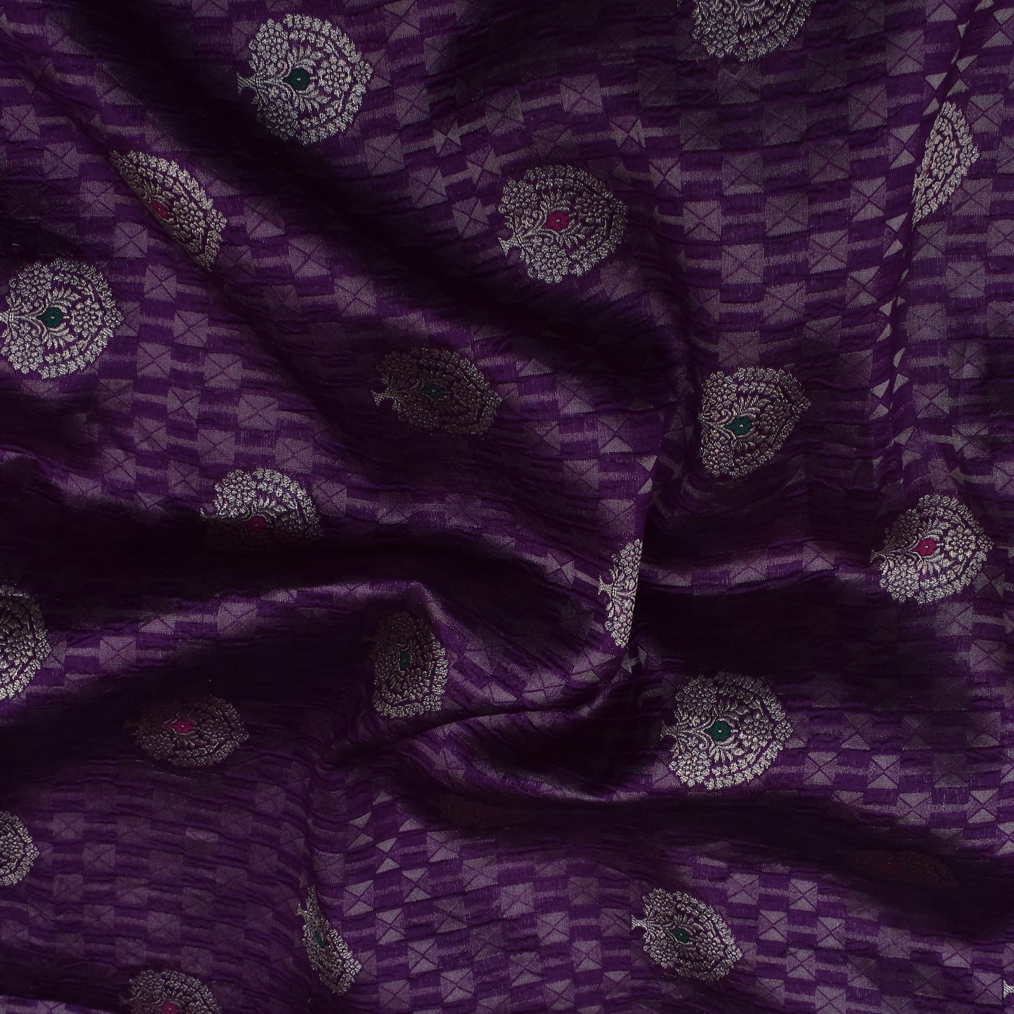 Purple Color Brocade Fabric