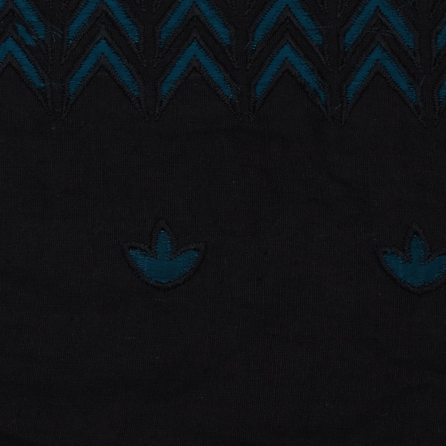 Black Color Organic Cotton Embroidery Fabric