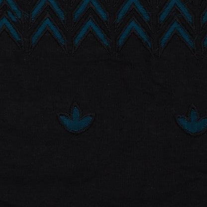 Black Color Organic Cotton Embroidery Fabric