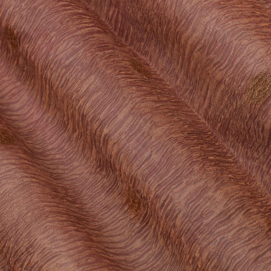 Purple Brown Color Crush Tissue Booti Fabric