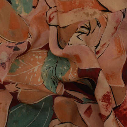 Multi Color Crepe Print Fabric