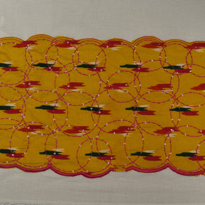 Off White Color Kora Cotton Plazo Fabric