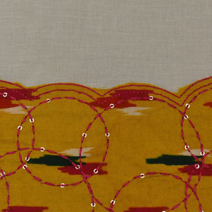 Off White Color Kora Cotton Plazo Fabric