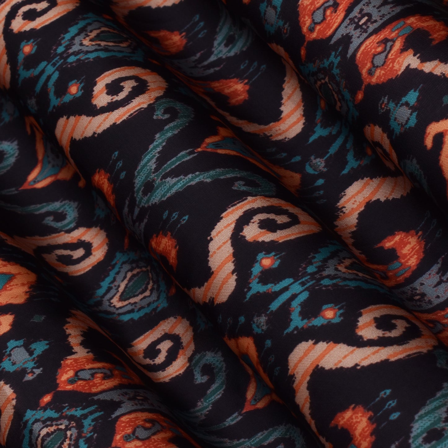 Multi Color Armani Satin Print Fabric