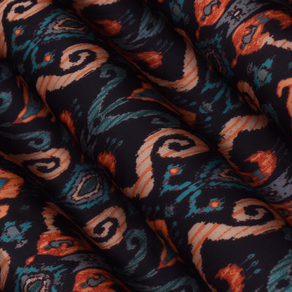 Multi Color Armani Satin Print Fabric